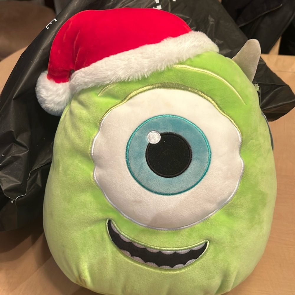 14” Squishmallow 14” Disney Mike Wazowski Christmas Official Kellytoy - Cute